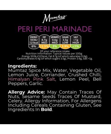 Mumtaz PERI PERI Marinade Catering/Party Size Tub - BULK 2.2Kg - Restaurant Quality - Medium Spiced - BBQ - Grill - Roast - Stir or Air fry.All Natural Ingredients- Gluten Free- Vegan Friendly. - Buy Online on GoSupps.com
