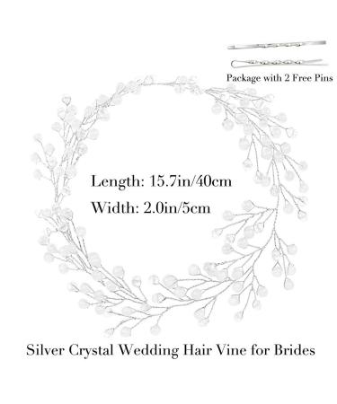 Artio Bride Wedding Pearl Hair Vine Accessory - Silver Headpiece for Women and Baby Girls - Buy Online on GoSupps.com