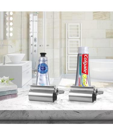 Stainless Steel Toothpaste Squeezer & Seat Holder Stand - Silver - Buy Online on GoSupps.com