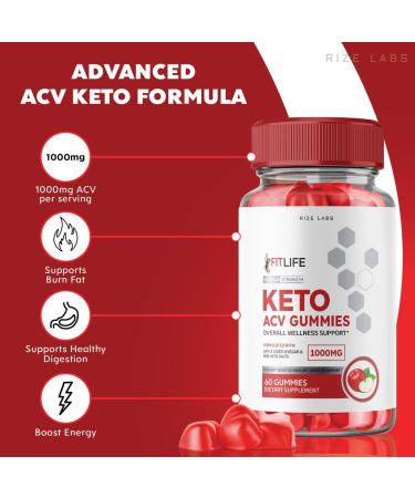 FitLife Keto Gummies - Advanced Weight Loss with Apple Cider Vinegar (60 Count) | Extra Strength Fat Burner Supplement - Buy Online on GoSupps.com
