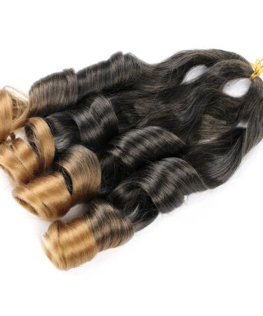 Yidie Curly Braided Hair Extensions - Loose Waves 51 cm Springy French Art Hair for Women (1B/27) - 6 Packs - Buy Online on GoSupps.com