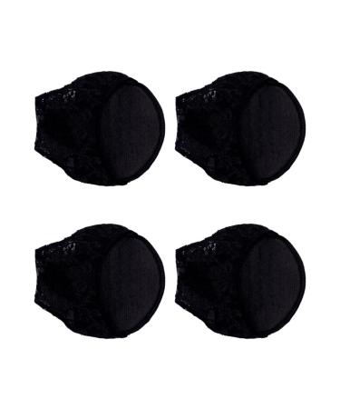 Milist 2 pairs forefoot cushions forefoot midfoot Bandage invisible forefoot pads pain relief absorber pillow pads for high heels women women girls (white) black