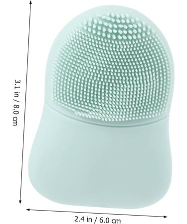 Angoily Silicone Face Brush Face Scrub Brush Face Brush Scrubber Silicone Cleansing Brush Face Scrubbers Face Cleaner Brush Blackheads Deep Pore organ Double Sided Silica Gel 8x6cm Green - Buy Online on GoSupps.com