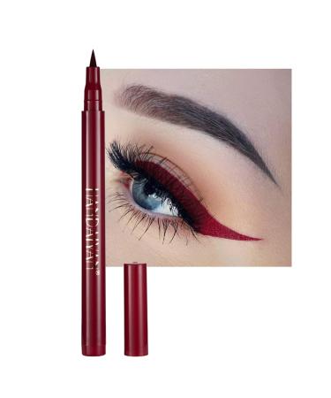 DekRion Liquid Eyeliner  Eyeliner Liquid  Long-lasting Colored Eyeliners  White Black Red Brown Green Purple Waterproof High-pigmented Colorful Eyeliners for Eye Makeup 1PC 11 DeepRed - Buy Online on GoSupps.com