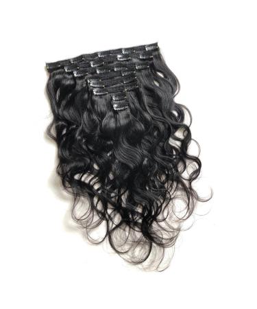 Vereen Water Wave Clips in Hair Extensions Hair Natural Color Hair Wig Clip 14Inch