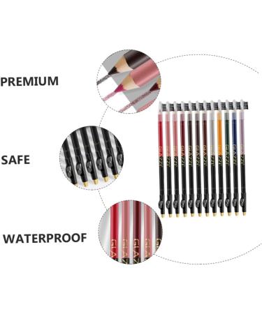 KALLORY 12pcs Lip Liner Eyeliner Waterproof Eye Liner Pencil Lipliner Pens Cosmetic Supplies Makeup Pen Lips - Buy Online on GoSupps.com