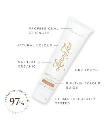 Buy Loving Tan Purest Tanning Lotion Medium - 97% Organic Vegan & Cruelty-Free - Sunless Tanner for a Flawless Glow | International Shipping Available - Buy Online on GoSupps.com