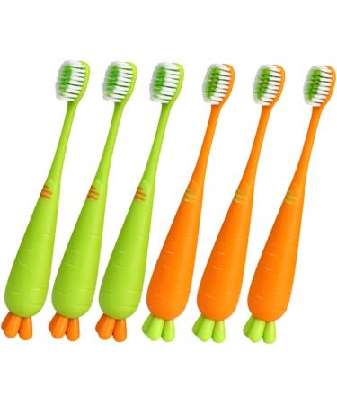 Buy Healvian 18 STK Carrot Soft Toothbrushes for Kids | Travel-Friendly Children's Toothbrushes - Buy Online on GoSupps.com