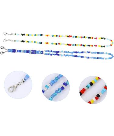 Solustre 2 Pcal Glasses Mask Chain - Pearl Cord Straps for Kids | Anti-Slip Face Cover Extension - 50x0.3cm - Buy Online on GoSupps.com