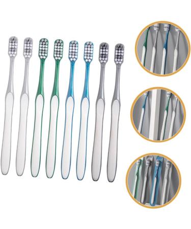 Minkissy Travel Toothbrush Set - 8 Portable Bristle Brushes for Men | Lightweight Hard Plastic Perfect for Camping & Household Use - Buy Online on GoSupps.com