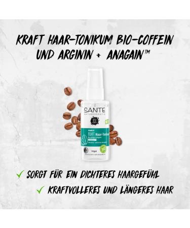 Sante Natural Cosmetics Hair Loss Spray - Organic Caffeine Scalp Treatment for Healthy Full Hair | 75ml Tonic - Buy Online on GoSupps.com