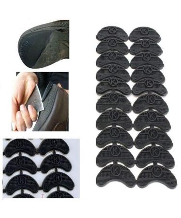 TS Trade 10 Pairs Rubber Sole Heel Savers Toe Plates Taps DIY Glue on Shoe Repair Pads