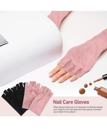 POPETPOP 2 Pairs Uv Gloves Uv Rays Gloves Nail Art Accessory Nail Gloves Nail Art Gloves Nail Art Supplies Anti-uv Fingerless Gloves Fingerless Gloves for Women Sun Protection Cotton Miss - Buy Online on GoSupps.com