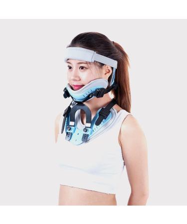Neck traction device adjustable neck stretcher for relieving neck pain vertebral licking wraps for aligning stabilizing the spine for women and men suitable for
