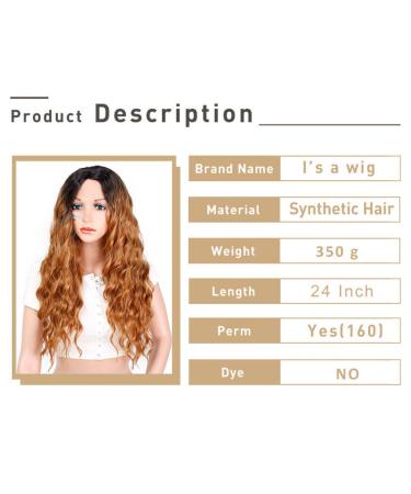 HBINGBING Long Ombre Lace Front Wig for Women | Wavy Synthetic Hair | Natural Middle Part | High-Temperature Fiber - Buy Online on GoSupps.com