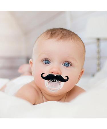 Ventdouce Funny Mustache Pacifier for Newborns | Curly Beard Binky for 0-6 Months | Unique Gift for Boys & Girls - Buy Online on GoSupps.com