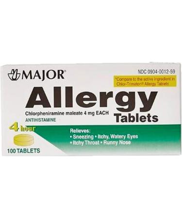 6 Pack Chlorpheniramine Maleate 4 Mg Antihistamine for Allergy Relief - 600 Tablets - Buy Online on GoSupps.com