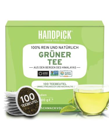 Handpick green tea bag (100 tea bags) gluten -free & pure green tea |Round green tea bag no glue no bleach no cords |Hot/Kombucha tea or cold brew |Green Tea Green Tea 100 Count (Pack of 1) - Buy Online on GoSupps.com
