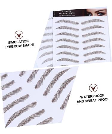OHPHCALL Authentic Eyebrows 4pcs Eyebrow Stickers Makeup Eyebrow Transfer Brow Shaper Imitation Eyebrow Template 6 Proof 21x15cm Brown - Buy Online on GoSupps.com