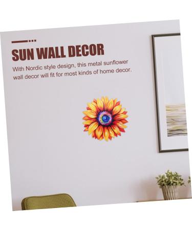 PRETYZOOM Sunflower Art Decor Iron Sunflower Hanging Ornament Sunflower Wall Decor - Buy Online on GoSupps.com