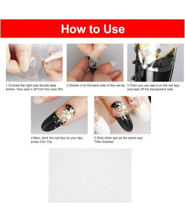 Double-Sided Nail Tips Stickers - 50 Sheets of Transparent Self-Adhesive for Perfecting Manicures | International Shipping Available - Buy Online on GoSupps.com