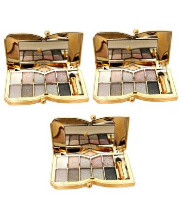 Didiseaon 3pcs & Colorful Makeup Colors Eye With # Glitter Brush Mirror Shadow Eyeshadow Flash