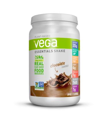 Vega Essentials Plant Based Protein Powder Chocolate Vegan Superfood Vitamins Antioxidants Keto Low Carb Dairy Free Gluten Free Pea Protein for Women and Men 21.6 oz (17 Servings)
