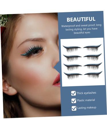 Angoily 28 Pairs Glitter Eyeliner Fake Eyelashes Fake Lashes Decor Water Proof Tape Eyelash Tapes Tool Flash 1 count (Pack of 1) As Shown 1 - Buy Online on GoSupps.com