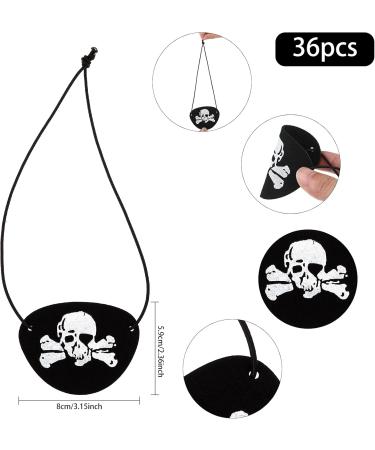 Buy Geyoga 36 Pirate Eye Patches for Kids | Black Felt Captain Masks | Bulk Cosplay Props for Halloween & Pirate Parties | Age 6 - Buy Online on GoSupps.com