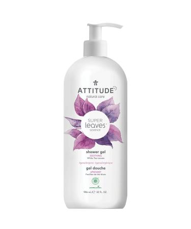 ATTITUDE Body Wash, EWG Verified, Plant- and Mineral-based Ingredients, Vegan and Cruelty-free Shower Soap, White Tea Leaves, 32 Fl Oz White Tea Leaves 32 Fl Oz (Pack of 1)
