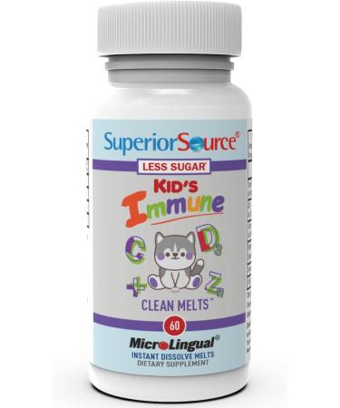 Kid's Immune Clean Melts 60 Ct Micro Tablets - Zinc, Vitamin C, D3, Elderberry - Non-GMO - Quick Dissolve Sublingual - Alternative to Gummies - Buy Online on GoSupps.com