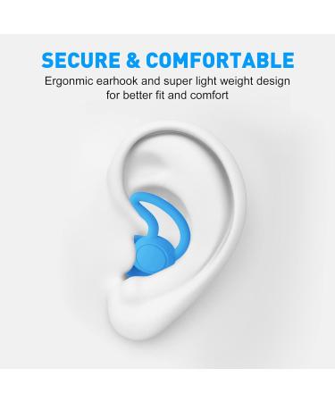 Soft Silicone Reusable Ear Plugs for Sleeping and Noise Reduction - Blue - Buy Online on GoSupps.com