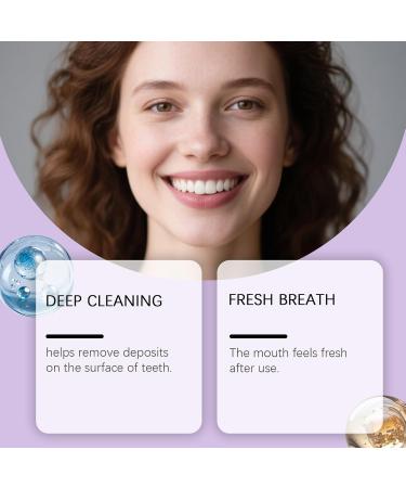 Purple Tooth Powder - Removes Tooth Surface Deposits Post-Use Fresh Mouth Feel Easy 3-Step Usage Gentle Cleaning Daily Oral Care(1pcs) - Buy Online on GoSupps.com