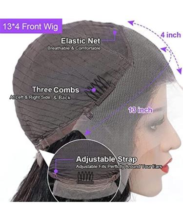 Exalelr 20 Inch Body Wave Lace Front Wig Human Hair HD Lace 150 Density - Natural Black for Black Women - Buy Online on GoSupps.com