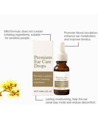 Ear Relief Drops 30ml Portable Ear Health Liquid Calming Liquid Natural for Lifestyle Individuals Women Adults Swimmers Air Travelers Busy Professionals Home - Buy Online on GoSupps.com