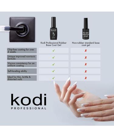 Rubber Base Gel 8ml | Kodi Professional Nail Polish | Long-Lasting Easy to Use Non-Toxic | Gel for LED/UV Lamps | Original Soak-Off Formula - Buy Online on GoSupps.com