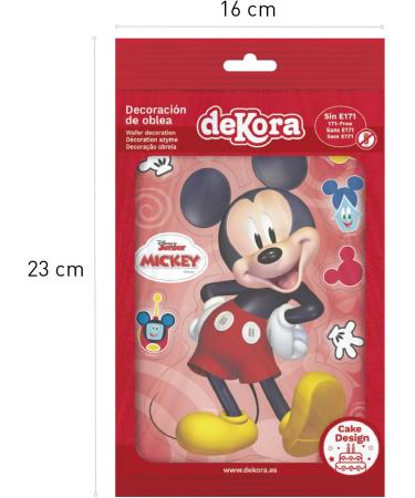 Dekora - Edible cake decoration for cutting out | Mickey Mouse sugar free edible paper cake topper - Buy Online on GoSupps.com