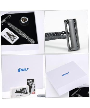 FOMIYES Manual Safety Razor Set | Premium Metal Hand Razor for Beard Shaving | Double Edge Shaving Cutter for Men - International Shipping Available - Buy Online on GoSupps.com