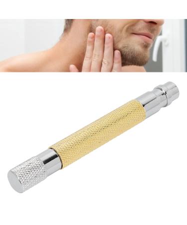Old-Fashioned Gold Safety Razor Handle - Retro Zinc Alloy for Men | Premium Shaving Tool for Barbershop Quality - Buy Online on GoSupps.com