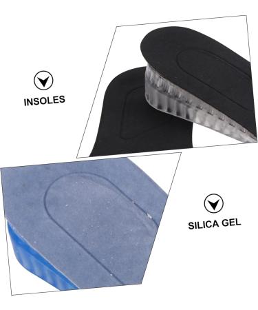 FOMIYES Invisible Heightening Insoles - 4 Pairs Cushion Pads for Enhanced Height - Black 11x7CM - Buy Online on GoSupps.com