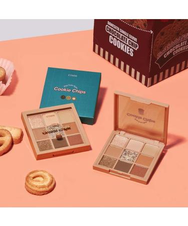 ETUDE Play Color Eyes Cookie Chips | 9 Shade Eyeshadow Palette - Daily Brown & Glitter Colors | Easy Blendable K-beauty Palette - Buy Online on GoSupps.com