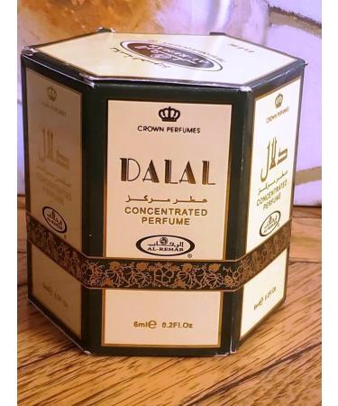 Al-Rehab Dalal Concentrated Perfume Rollerball for Women 0.20 Oz/6 Ml (Pack Of 6)