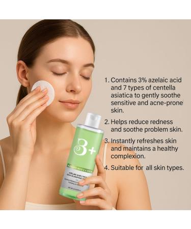 3PCS Azelaic Acid Cleansing Toner Facial Skincare Moisturizing Facial Toner Firming Nourishing Face Essence Skin Care  - Buy Online on GoSupps.com