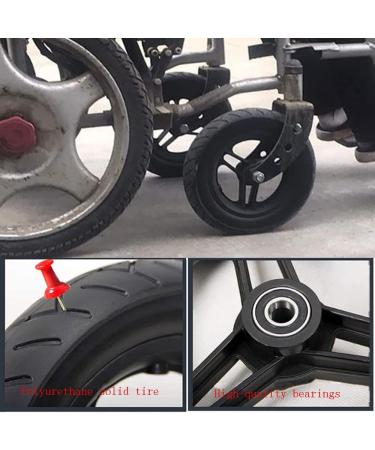 Wheelchair Front Wheel 1 Pair Electric Wheelchair Front Wheels 10Inch Heavy Duty Replacementer Wheel Wheelchair Solid Tire for Rollator - Buy Online on GoSupps.com