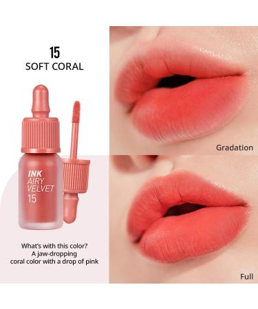 Peripera Ink Airy Velvet Lip Tint - Soft Coral (0.14 fl oz) - Buy Online on GoSupps.com