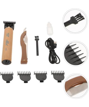 Beaupretty 1 Set T-Type Electric Pusher Detail Trimmer Electric Mustache Trimmer Mens for Barber Manscape Trimmer for Men Trimmer Men Beard Wooden Lettering - Buy Online on GoSupps.com