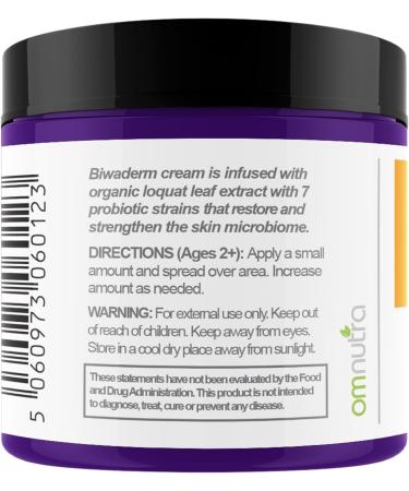 Biwaderm Probiotic Skin Cream - Organic 4oz for Eczema Psoriasis & Folliculitis Treatment with Pure Aloe Vera Gel - Buy Online on GoSupps.com