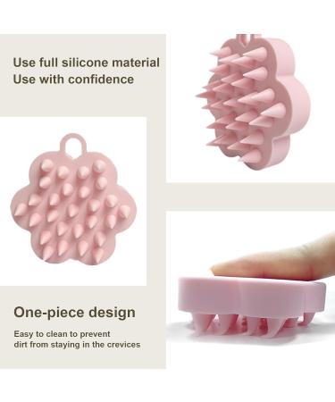 Hair Washer & Silicone Shampoo Brush for Scalp Massage | Portable Head Massager for Hair Growth - Hell Pink - Buy Online on GoSupps.com