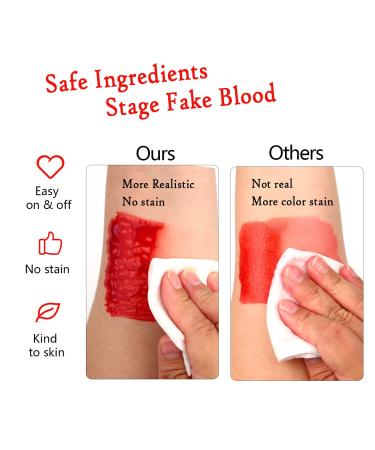 Bowitzki Realistic Fake Blood 30ml - Halloween SFX Makeup Liquid for Zombie Vampires - 1 oz Party Face & Body Paint - Buy Online on GoSupps.com