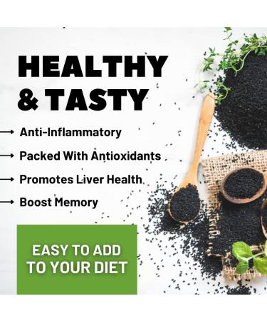 Berrilys Organic Black Cumin Seeds 284 GR Also Known as Nigella Sativa Kalonji and Black Cumin Seeds Used as Spice and Health Food Halal Vegan Gluten Free - Buy Online on GoSupps.com